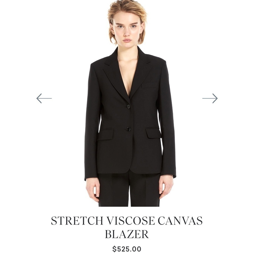 MaxMara black classic blazer size 8